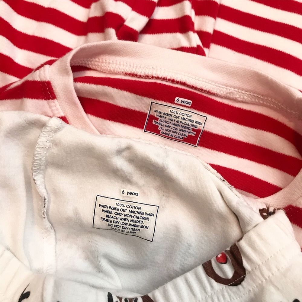 Rudolph the Reindeer Red & White Stripe Pajama Set - Picture 4 of 5